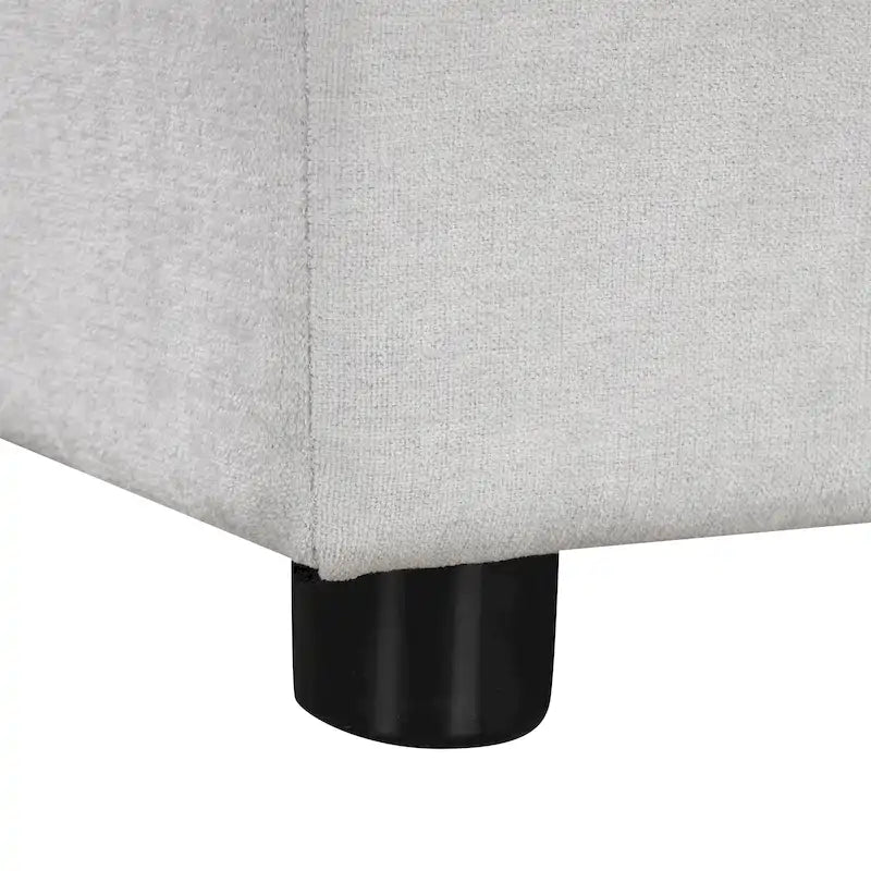 Divano componibile a L da 222 cm con braccioli reversibili e chaise longue integrata