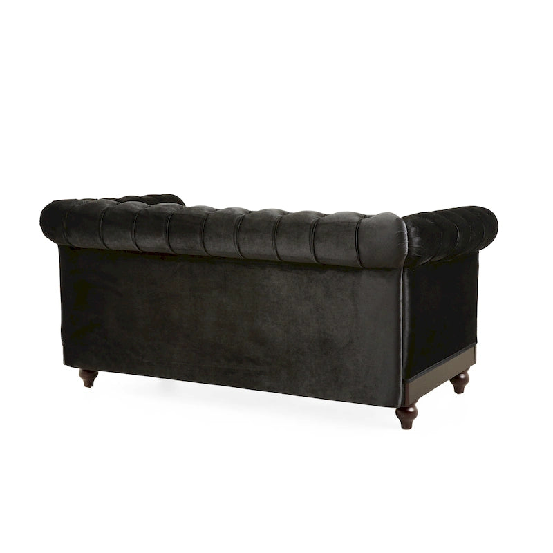 Divanetto Chesterfield in velluto