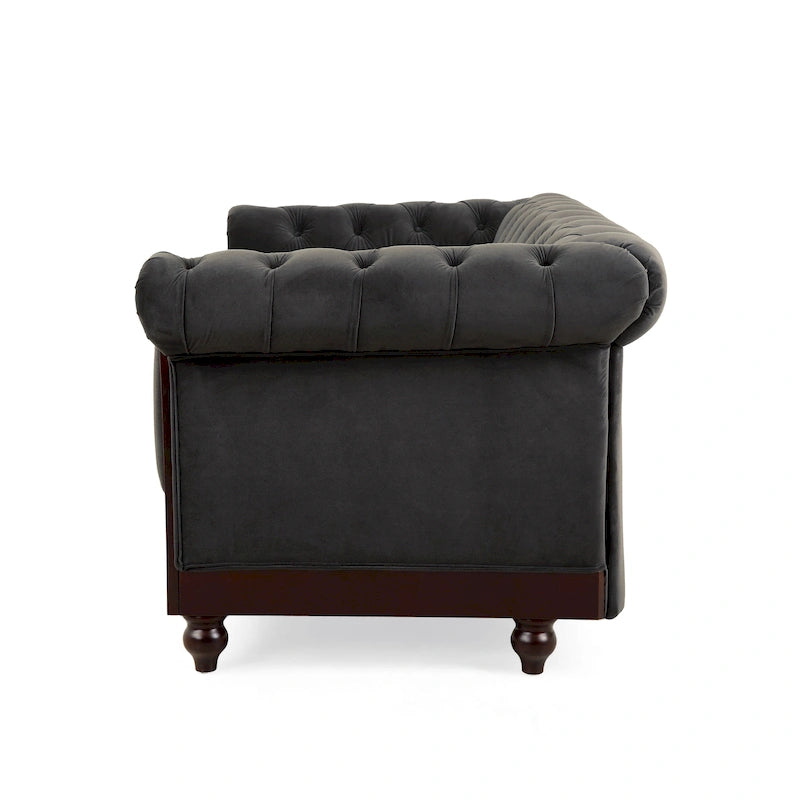 Divanetto Chesterfield in velluto