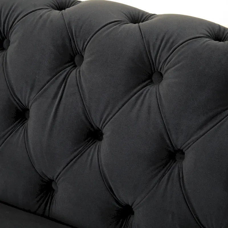 Divanetto Chesterfield in velluto