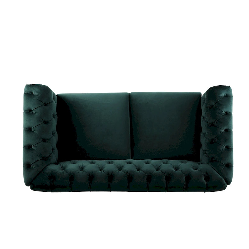 Divanetto Chesterfield in velluto