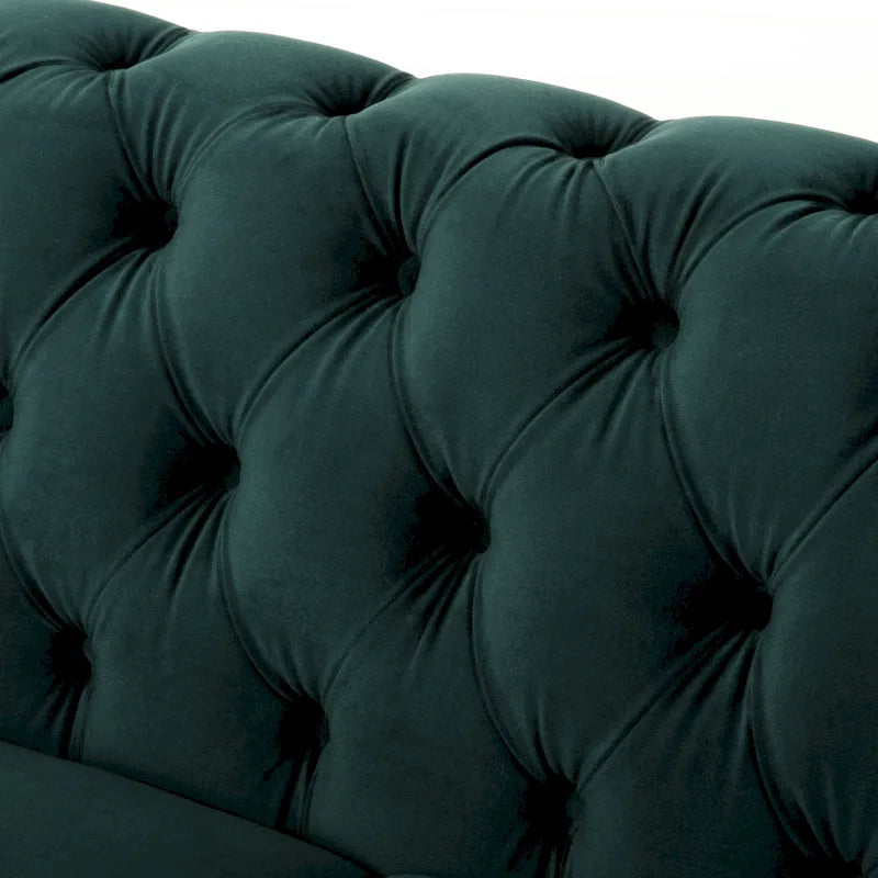 Divanetto Chesterfield in velluto