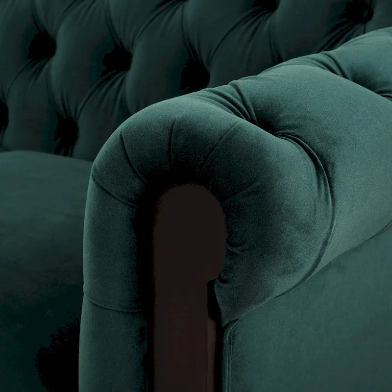 Divanetto Chesterfield in velluto
