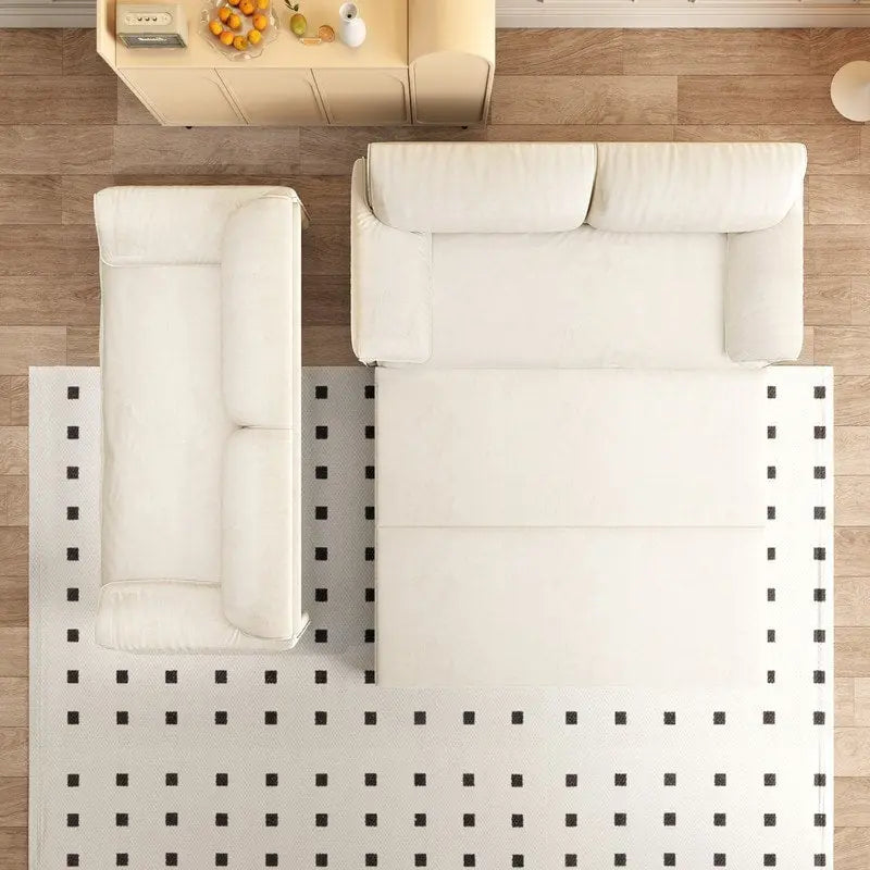Divano Letto Queen Size estraibile da 66", convertibile 3 in 1 con vano portaoggetti laterale