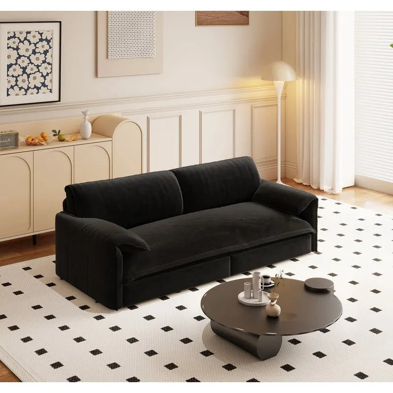 Divano Letto Queen Size estraibile da 66", convertibile 3 in 1 con vano portaoggetti laterale