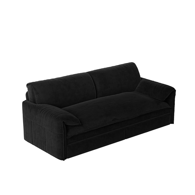 Divano Letto Queen Size estraibile da 66", convertibile 3 in 1 con vano portaoggetti laterale