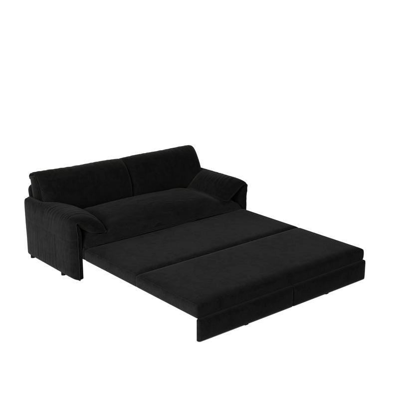 Divano Letto Queen Size estraibile da 66", convertibile 3 in 1 con vano portaoggetti laterale