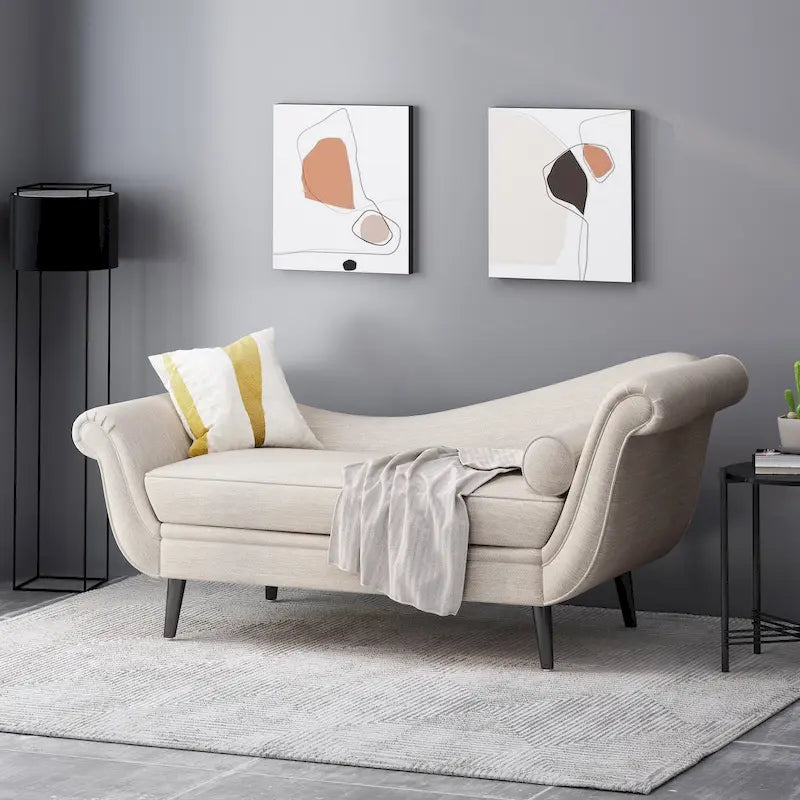 Chaise longue imbottita