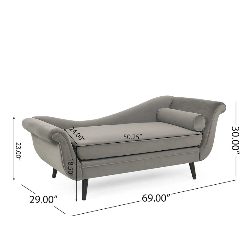 Chaise longue imbottita