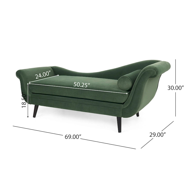 Chaise longue imbottita