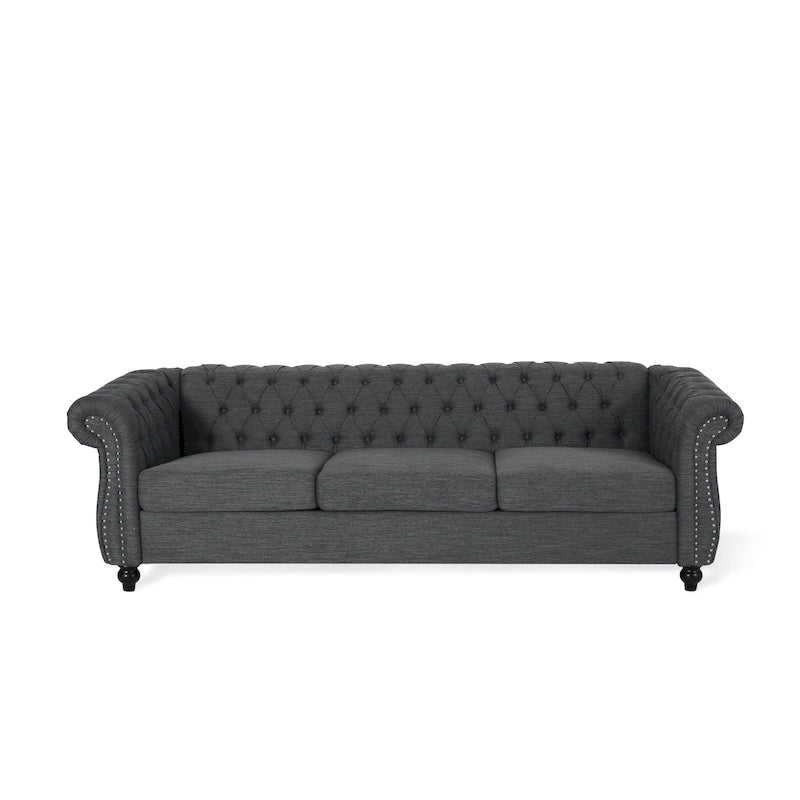 Divano Chesterfield a 3 posti capitonné