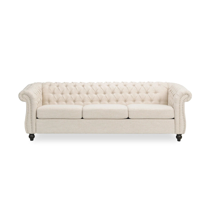 Divano Chesterfield a 3 posti capitonné