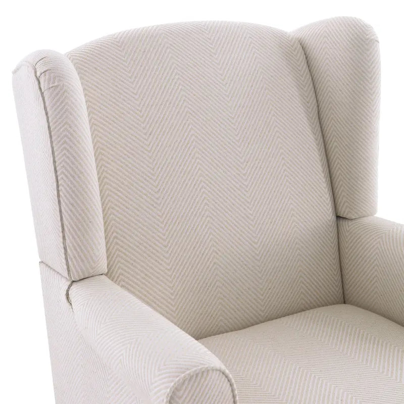 Poltrona d'Accento Rivestita in Poliestere con Gambe a Spirale in Legno e Cuscino ad Alta Resilienza