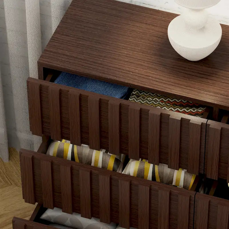 Comodino con 9 cassetti, cassettiera, mobile contenitore per camera da letto