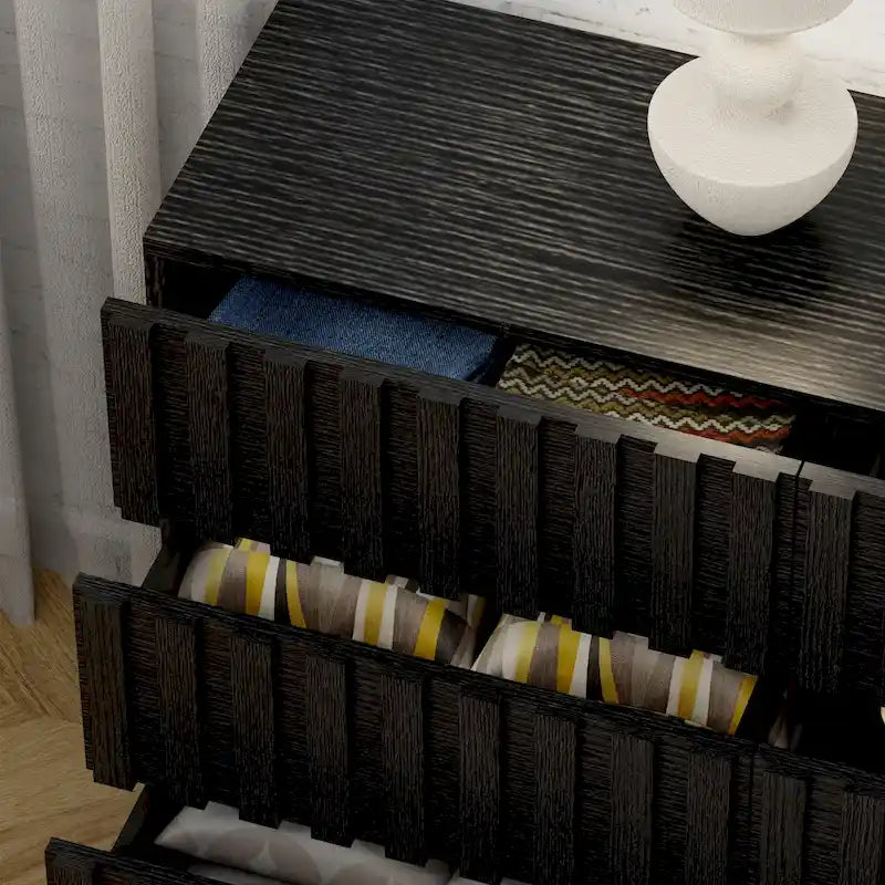 Comodino con 9 cassetti, cassettiera, mobile contenitore per camera da letto
