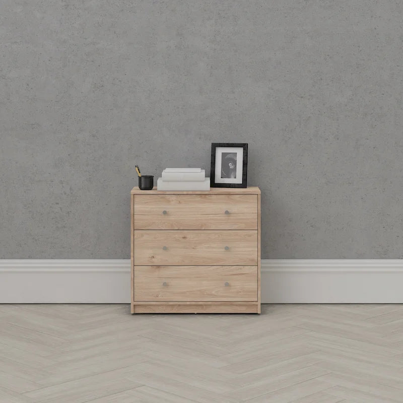 Cassettiera Porch & Den Zoe a 3 cassetti in legno composito