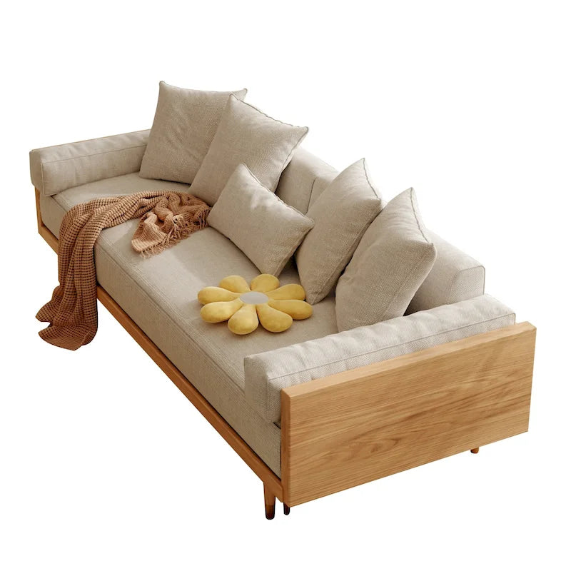 Divano Letto Trasformabile Moderno in Legno Massello