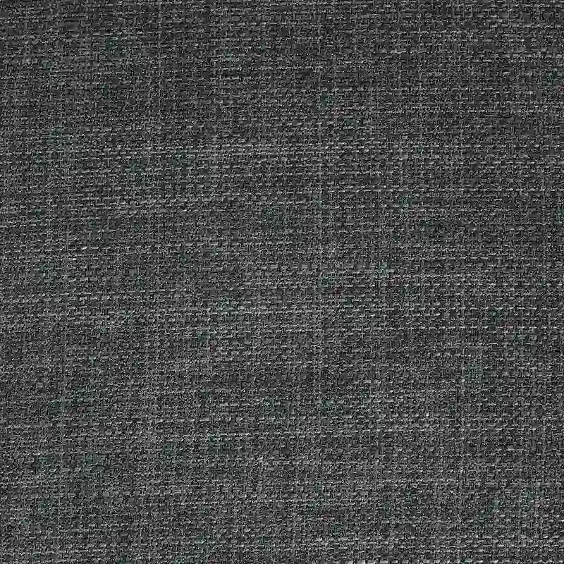 Divano Chesterfield in lino con bottoni, borchie e gambe in legno massello