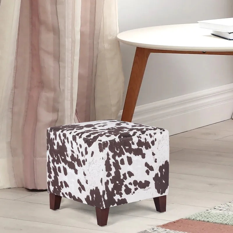 Poggiapiedi Pouf Cubo Stile Britannico