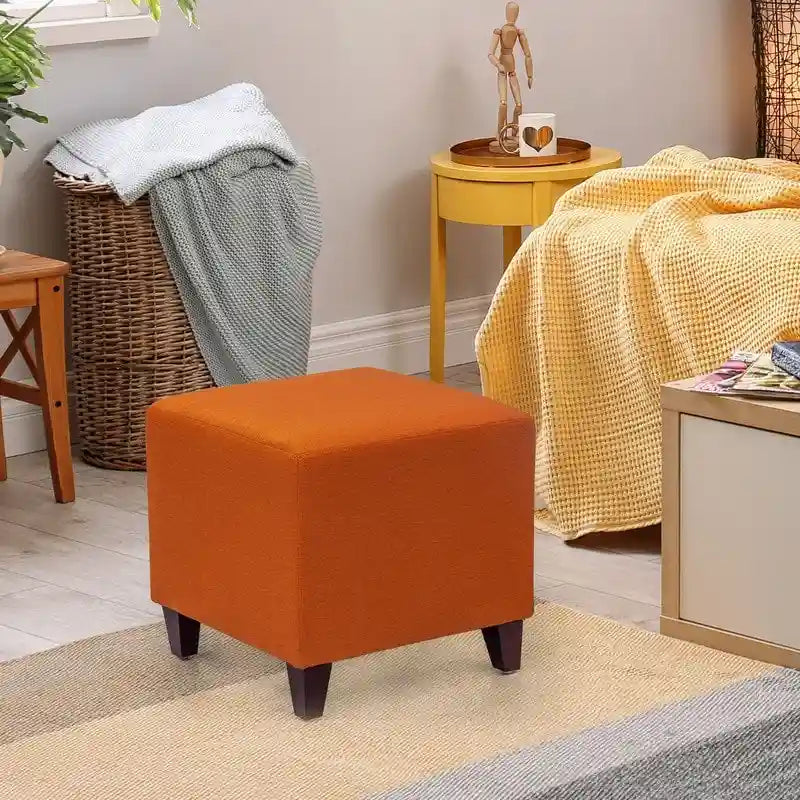 Poggiapiedi Pouf Cubo Stile Britannico