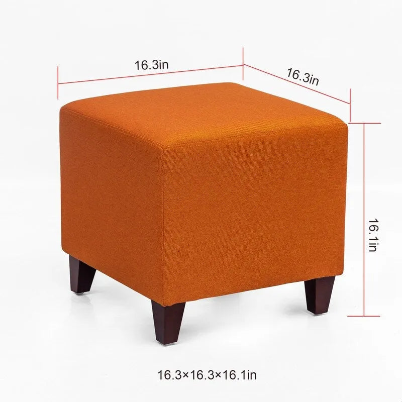 Poggiapiedi Pouf Cubo Stile Britannico