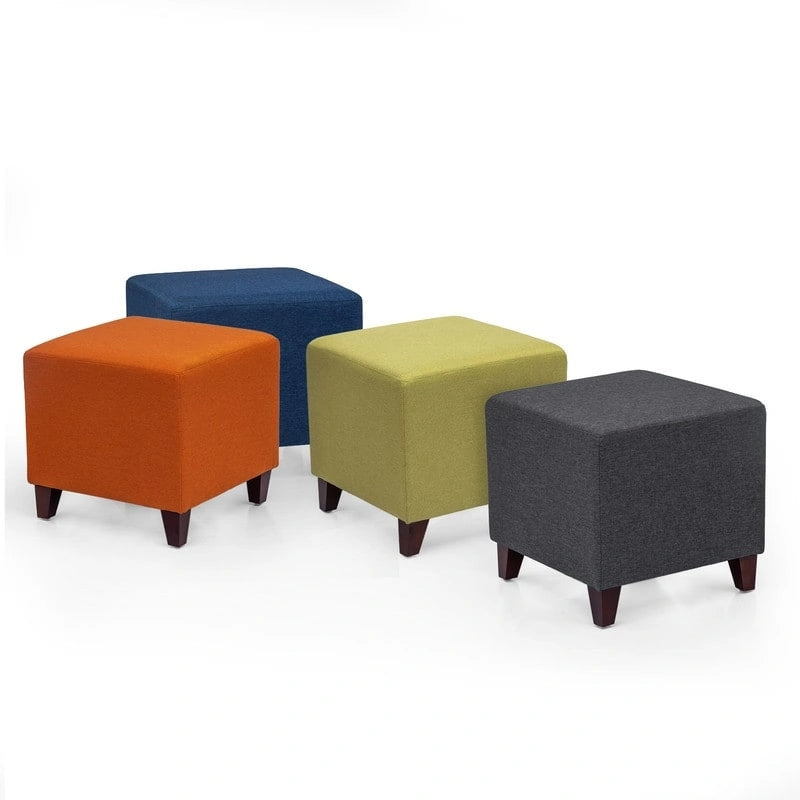 Poggiapiedi Pouf Cubo Stile Britannico