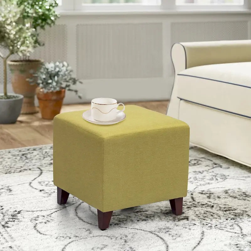 Poggiapiedi Pouf Cubo Stile Britannico