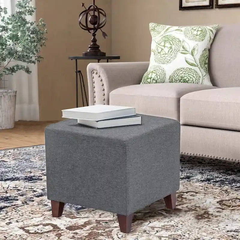 Poggiapiedi Pouf Cubo Stile Britannico
