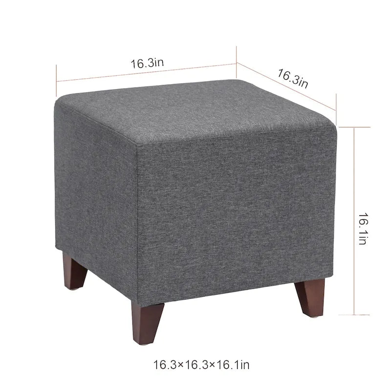 Poggiapiedi Pouf Cubo Stile Britannico