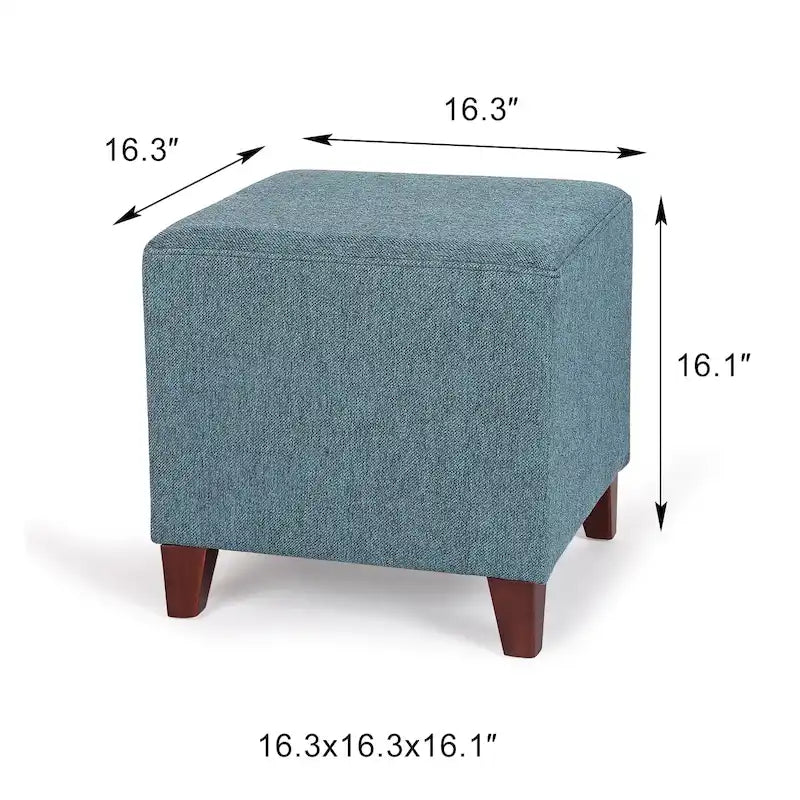 Poggiapiedi Pouf Cubo Stile Britannico