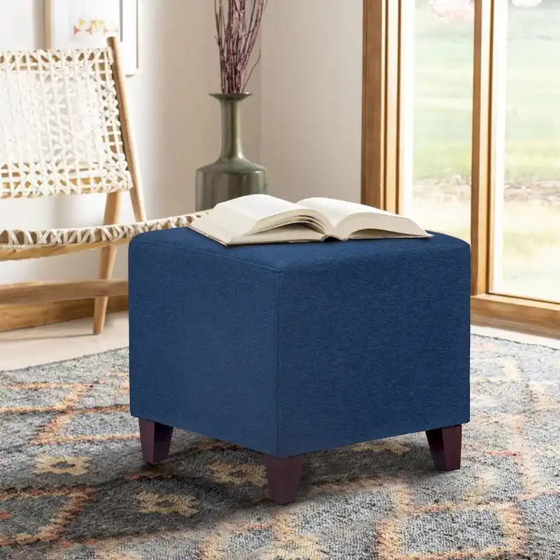 Poggiapiedi Pouf Cubo Stile Britannico