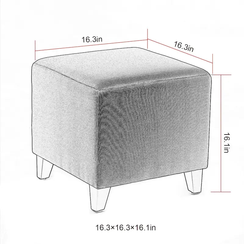 Poggiapiedi Pouf Cubo Stile Britannico