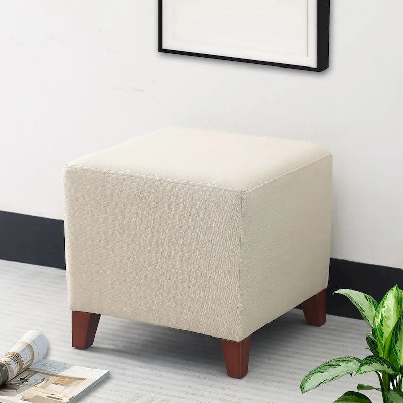 Poggiapiedi Pouf Cubo Stile Britannico