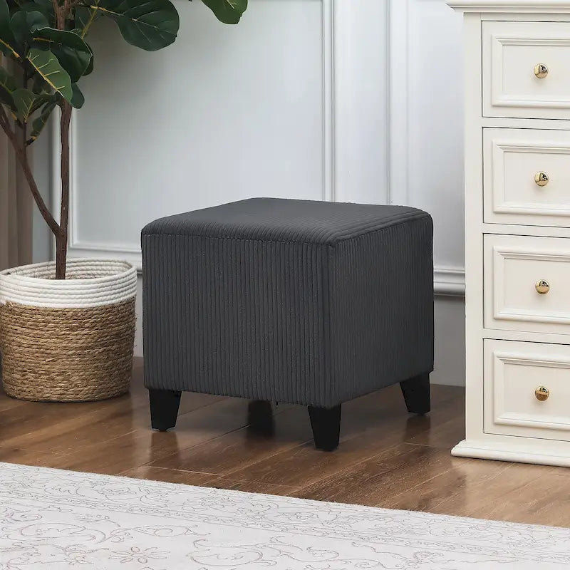 Poggiapiedi Pouf Cubo Stile Britannico