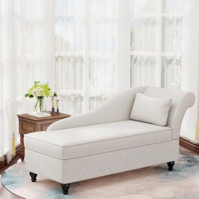 Divano reclinabile imbottito per interni con chaise longue