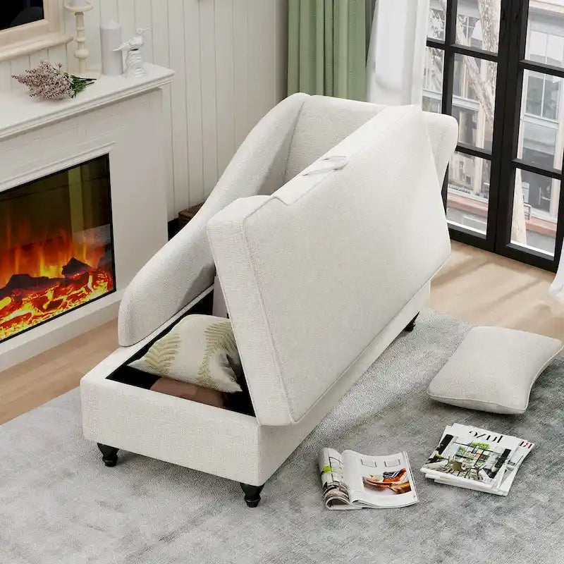 Divano reclinabile imbottito per interni con chaise longue