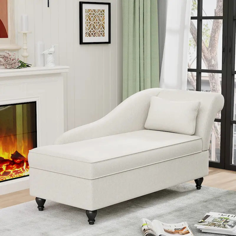 Divano reclinabile imbottito per interni con chaise longue
