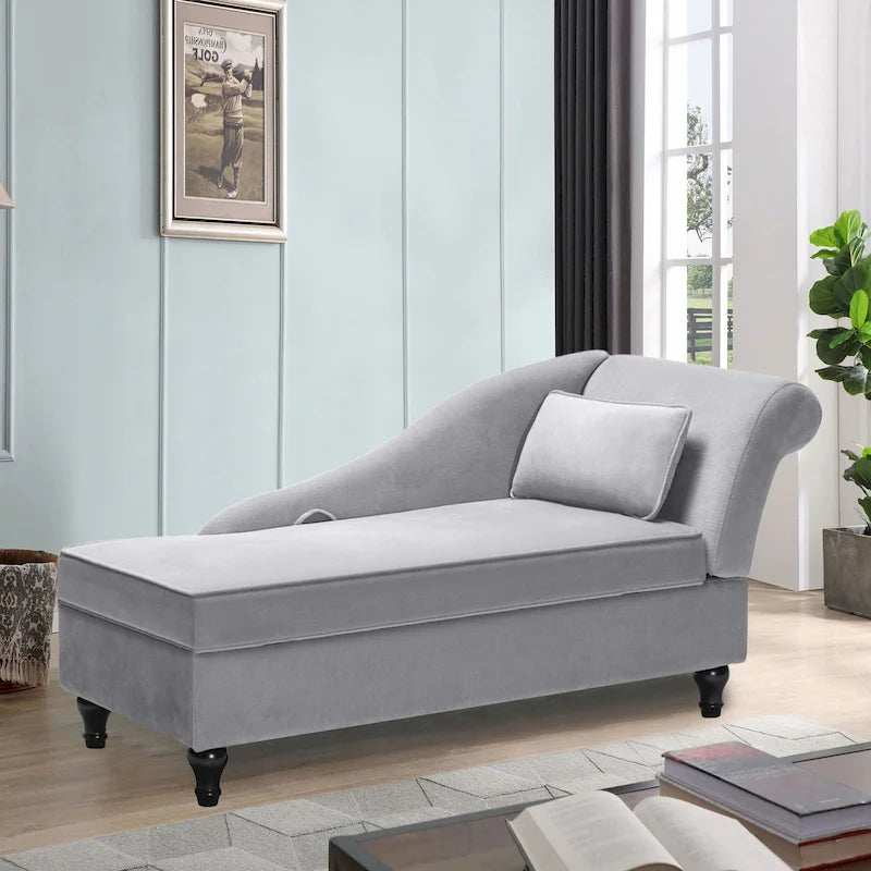 Divano reclinabile imbottito per interni con chaise longue