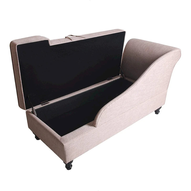 Divano reclinabile imbottito per interni con chaise longue