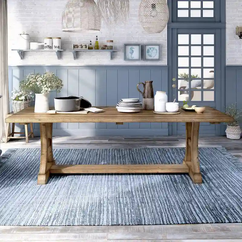 Tavolo da pranzo rustico in legno massello di pino