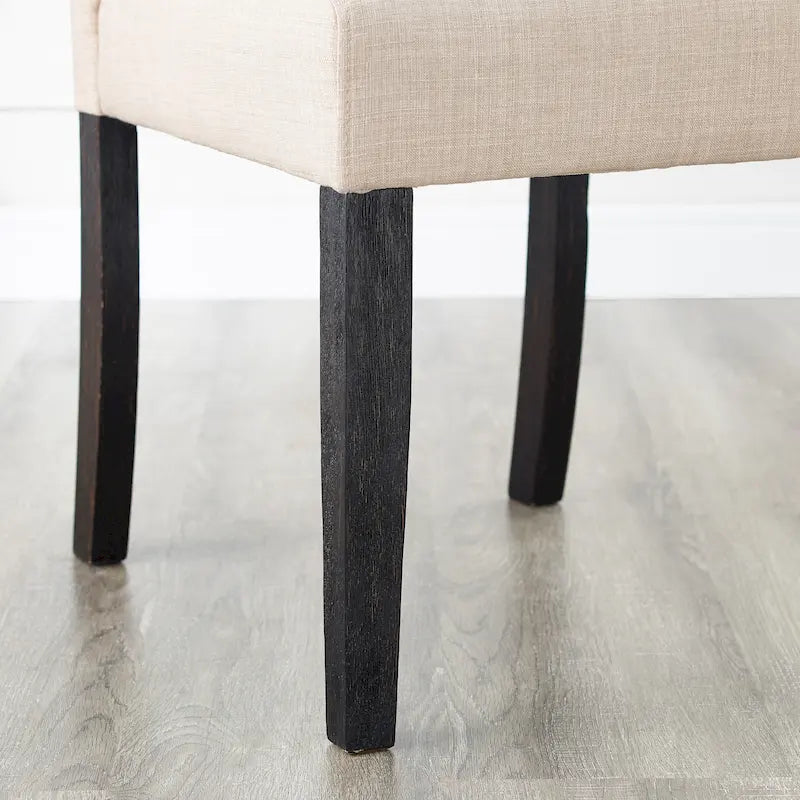 Set da pranzo 7 pezzi in legno scuro lavato con gambe tornite