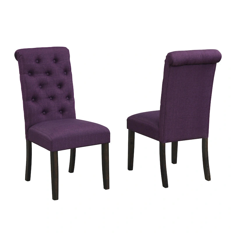 Set da pranzo 7 pezzi in legno scuro lavato con gambe tornite