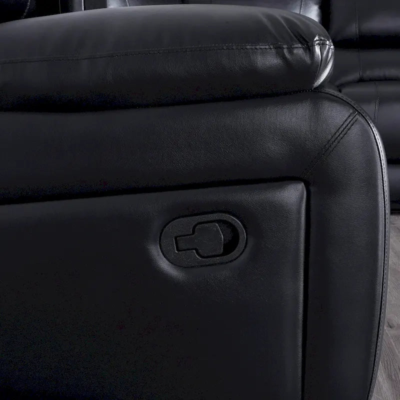 Recliner Sezionale in Ecopelle Moderna Contemporanea da 108" a 7 Posti