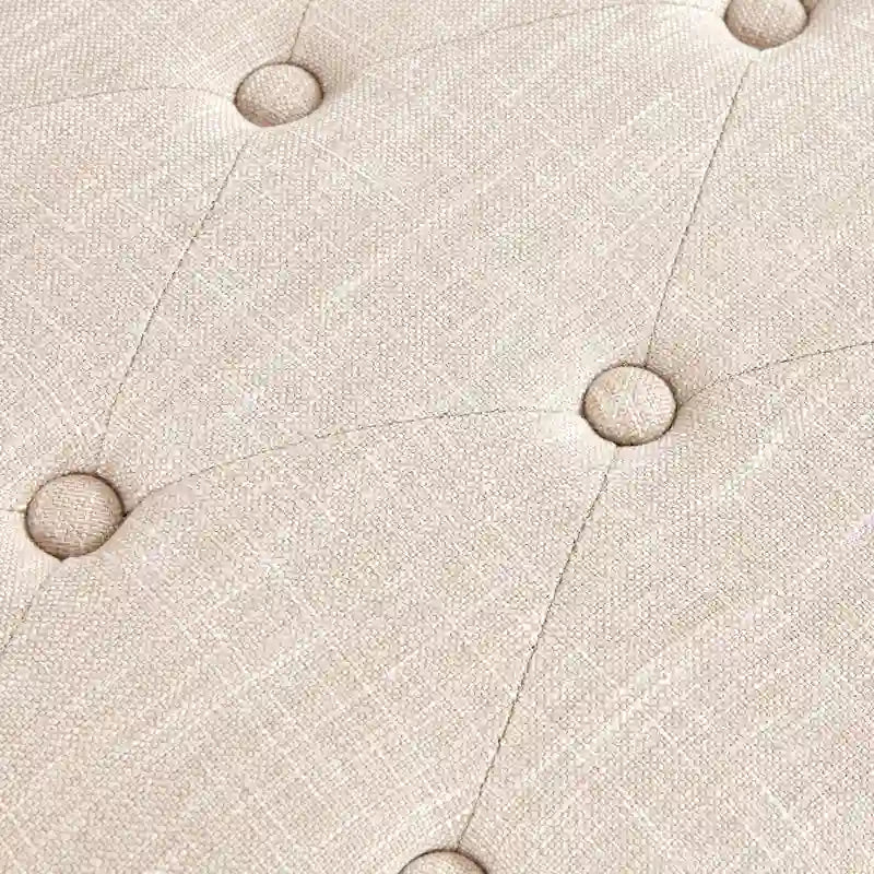 Panca contenitore imbottita in tessuto e legno massello da 109 cm per ingresso, soggiorno, camera da letto