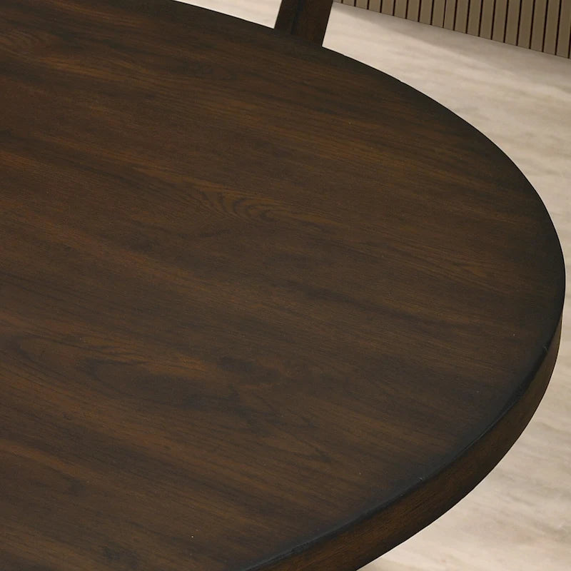 Set da Pranzo da 5 Pezzi in Legno con Schienale a Croce