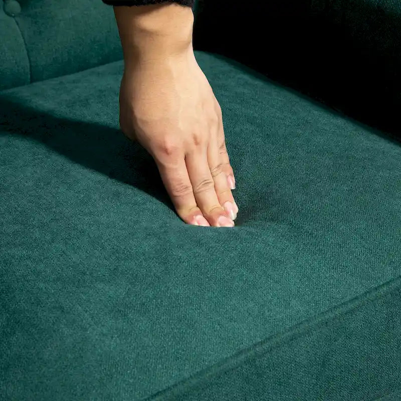 Poltrona d'Appoggio con Gambe in Legno e Trapuntatura