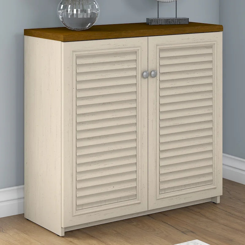 Mobiletto contenitore con ante e ripiani - 80.6 cm L x 32.4 cm P x 78 cm H