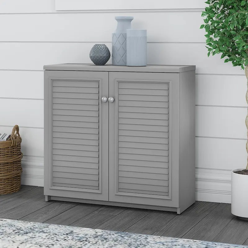 Mobiletto contenitore con ante e ripiani - 80.6 cm L x 32.4 cm P x 78 cm H