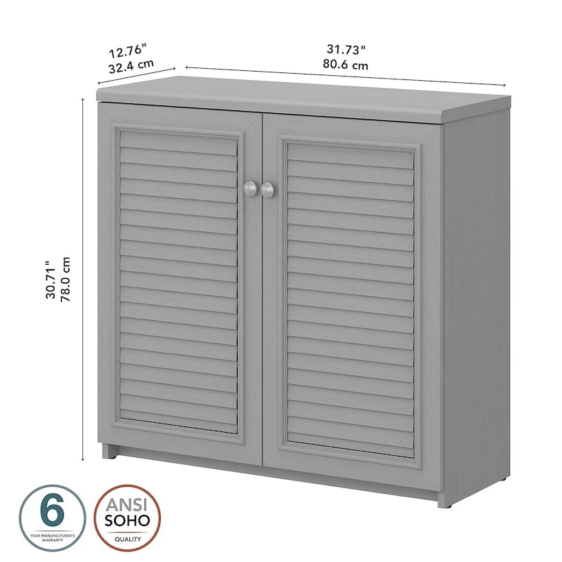 Mobiletto contenitore con ante e ripiani - 80.6 cm L x 32.4 cm P x 78 cm H