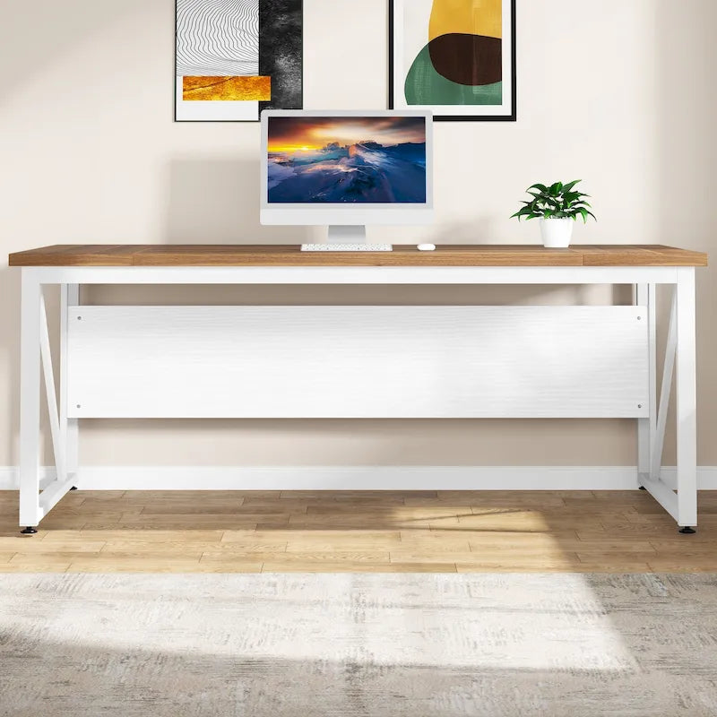 Scrivania a L per computer da 160 cm con schedario laterale da 120 cm, set scrivania direzionale per ufficio domestico